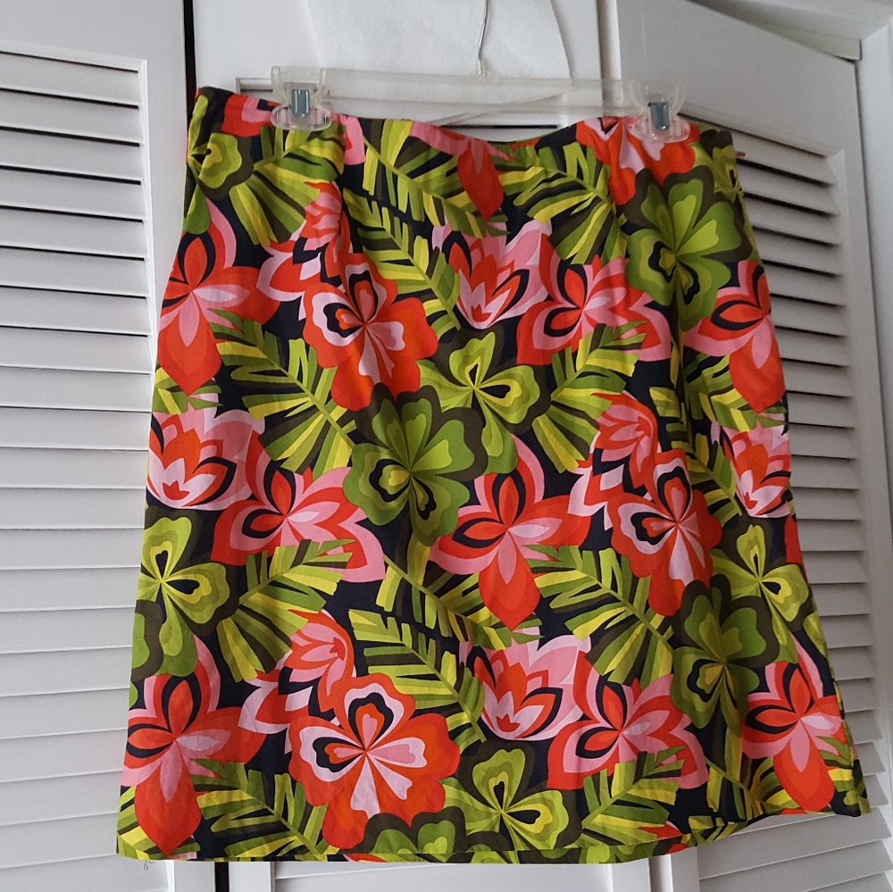 Talbots Cotton Floral Skirt